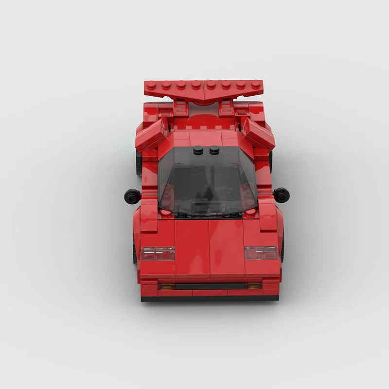 Lamborghini Countach Red autić na sklapanje - pogled odozgo
