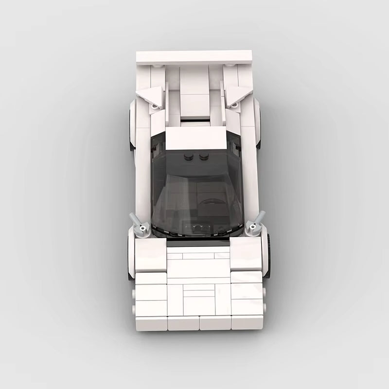 Pogled odozgo na Lamborghini Countach Classic model na sklapanje.