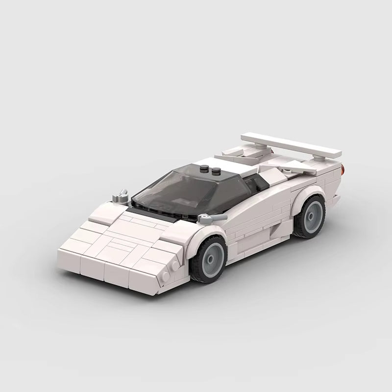 Prednji pogled na Lamborghini Countach Classic model na sklapanje.