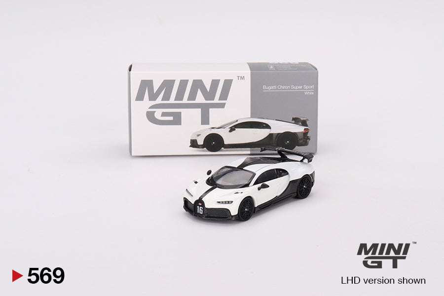 Bugatti Chiron Pur Sport – White – 1:64 – Mini GT