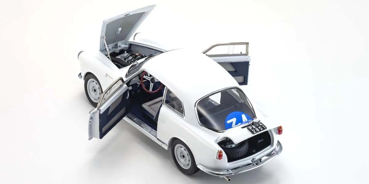 Kyosho Alfa Romeo Giuletta Targa Florio 1960 Nr.34 metalni model detalji automobila