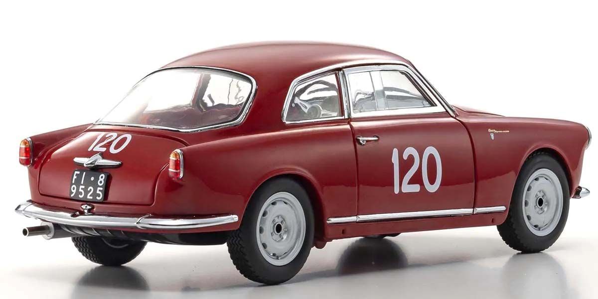 Zadnji pogled Alfa Romeo Giuletta SV Mille Miglia 1956 metalnog autića