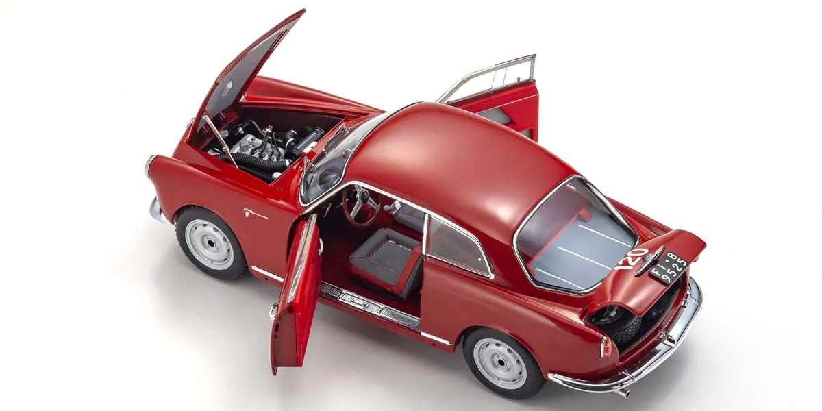 Otvoren prikaz Alfa Romeo Giuletta SV Mille Miglia 1956 metalnog autić