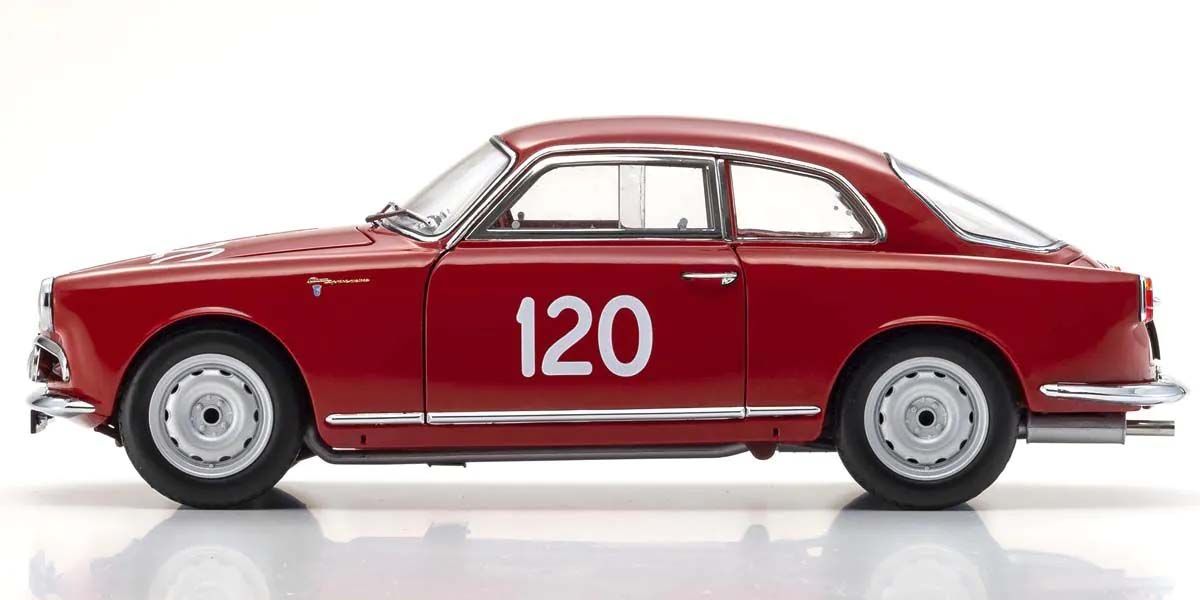 Bočni pogled Alfa Romeo Giuletta SV Mille Miglia 1956 metalnog autića