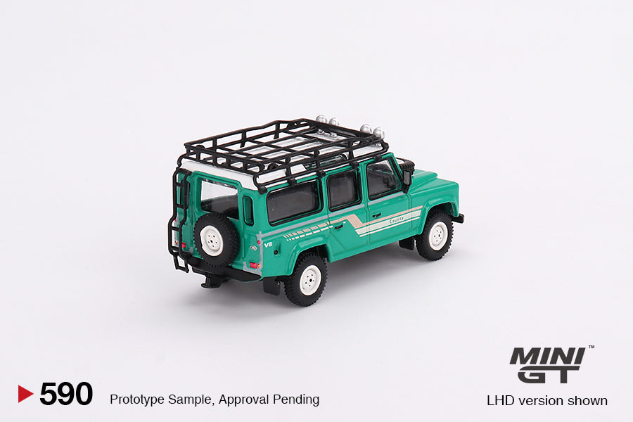 Land Rover Defender 110 County Station Wagon 1985 – Trident Green – MiniGT
