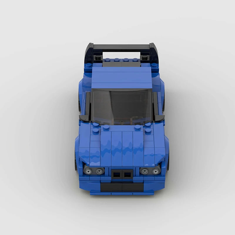Prikaz odozgo BMW E36 | Blue seta za sklapanje