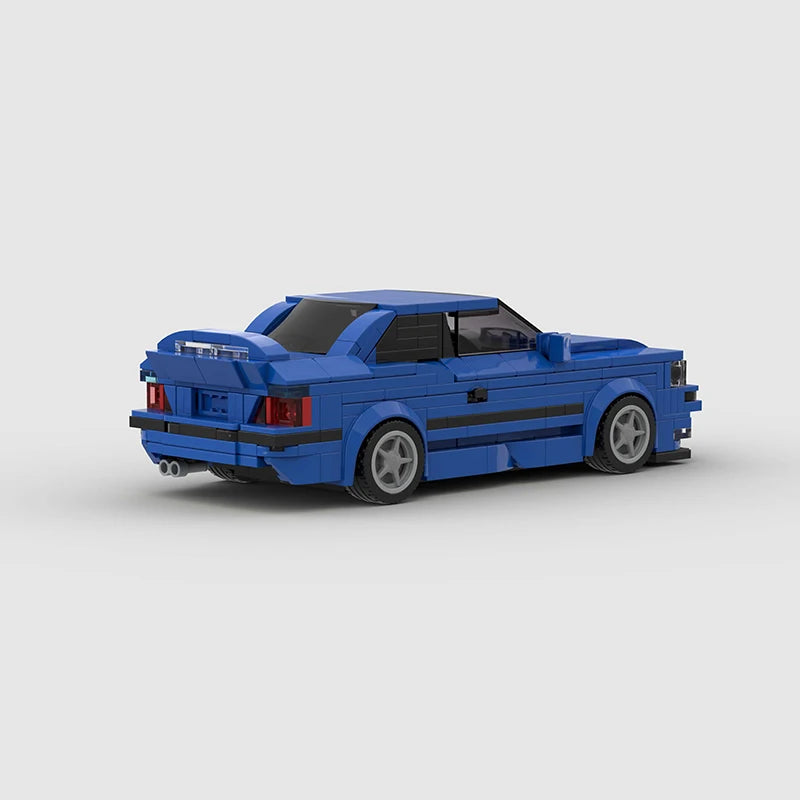 BMW E36 M3 Blue - zadnji prikaz modela automobila