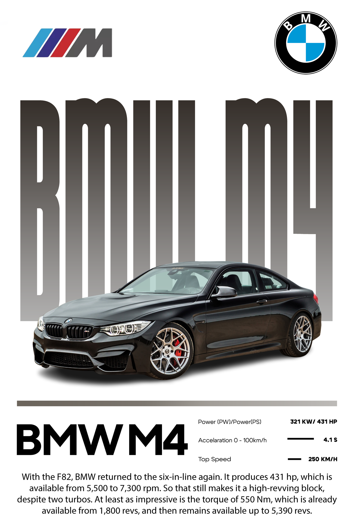 Skica BMW M4 F82