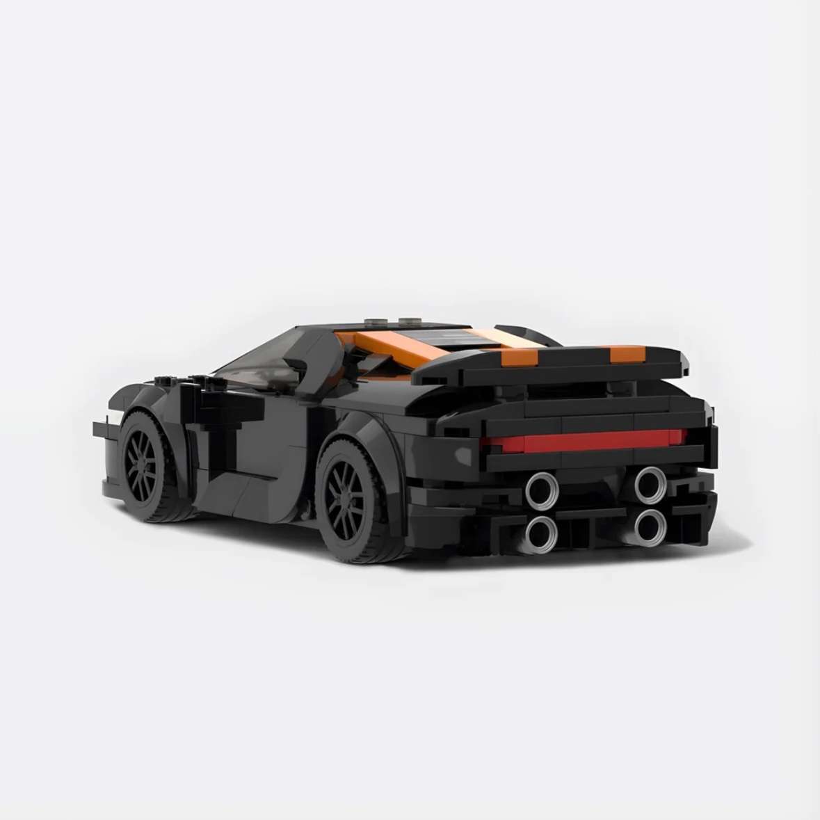 Pogled od pozadi Bugatti Chiron Super Sport autića na sklapanje