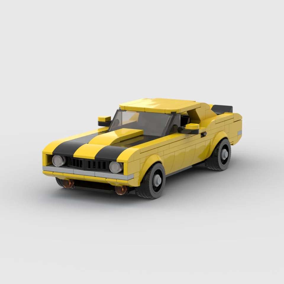 Prednji pogled Chevrolet Camaro Z28 | Daytona Yellow (1969) autića na sklapanje