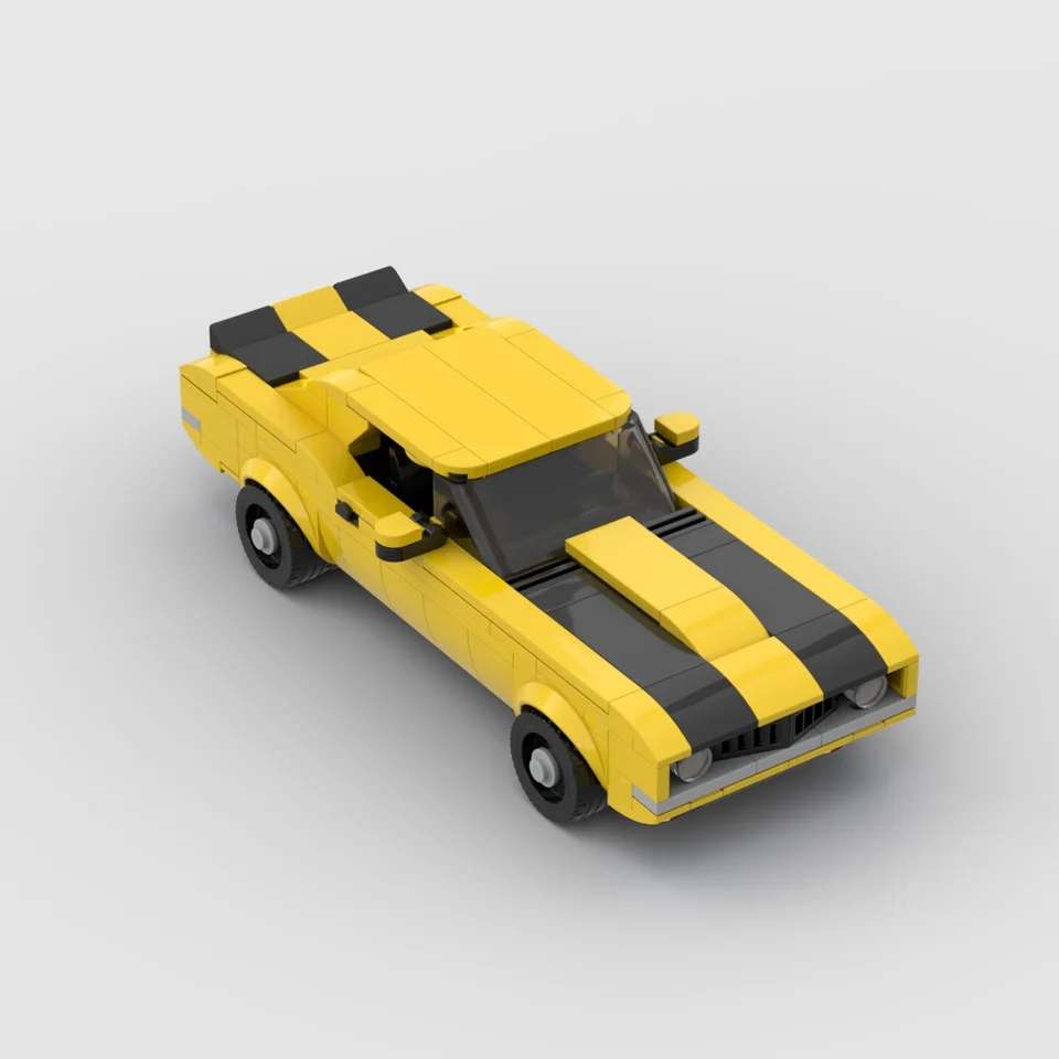 Pogled odozgo na Chevrolet Camaro Z28 | Daytona Yellow (1969) autić na sklapanje