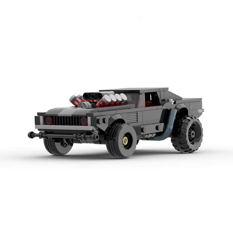 Model automobila u futurističkoj Cyberpunk verziji sa detaljima napred.