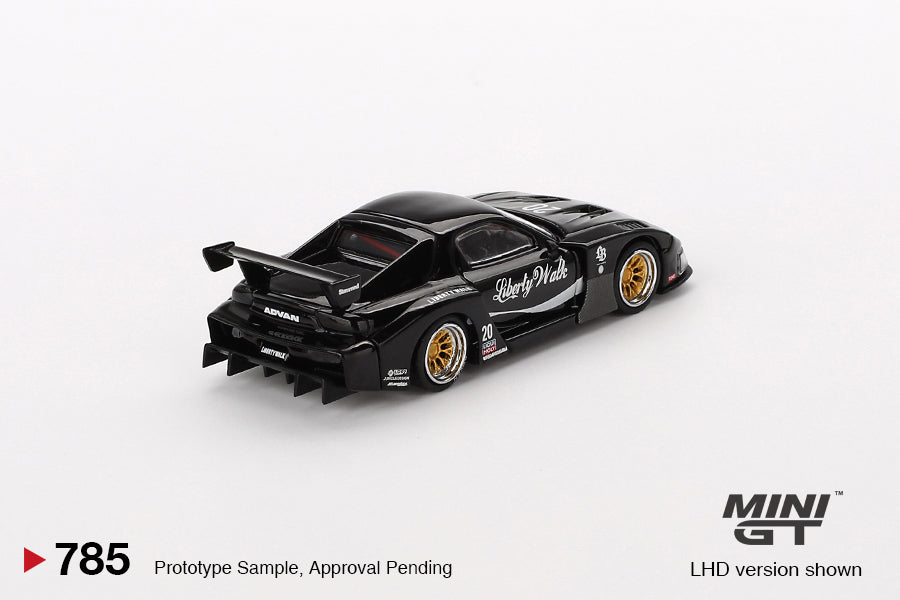 Mazda RX-7 LB-Super Silhouette Liberty Walk – Black – 1:64 – Mini GT