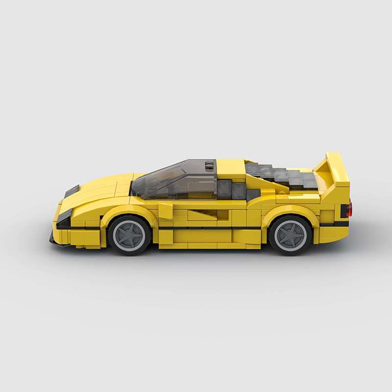 Ferrari F40 Yellow - Bočni pogled