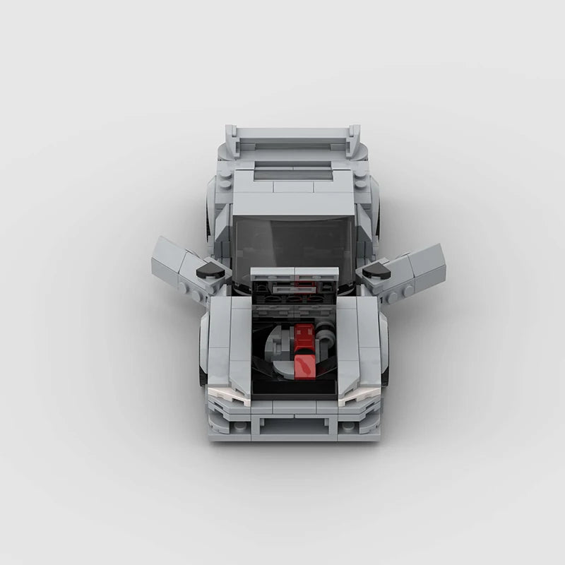 Nissan Silvia S14 Silver - Prikaz odozgo modela