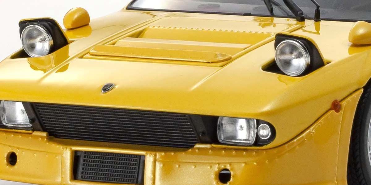 Lamborghini Urraco Rally 1974 Yellow - Prednji branik sa podignutim svetlima