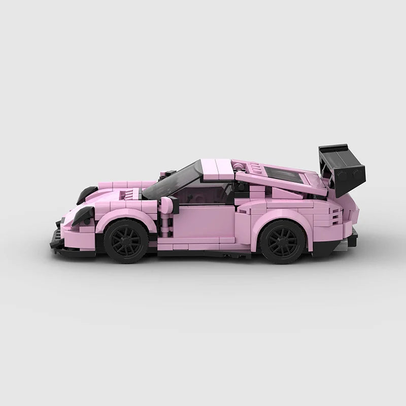 Porsche GT3RS Pink autić na sklapanje - bočni pogled