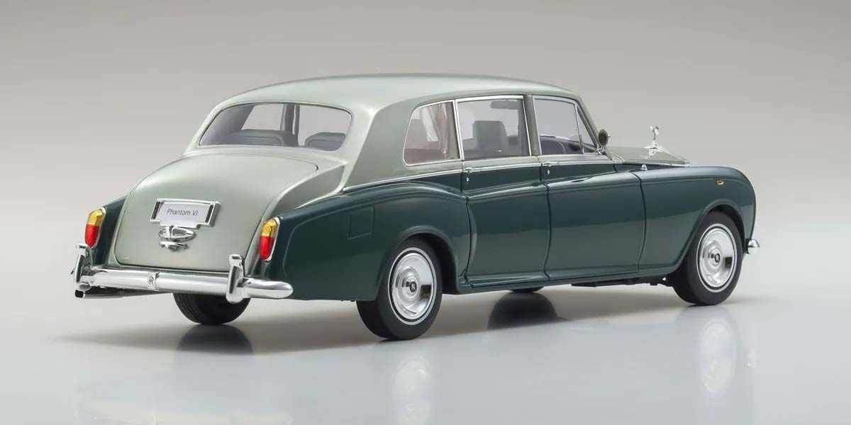Rolls-Royce Phantom VI EWB 1968 Green-Silver - Zadnji pogled