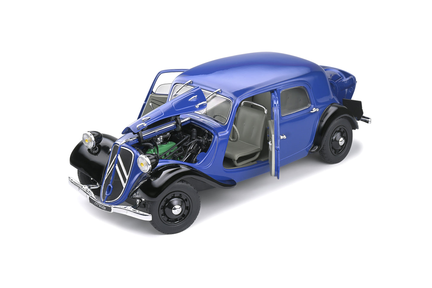 Citroën Traction 7 bi‑ton Dark Blue/Black 1937 – Die‑Cast Solido