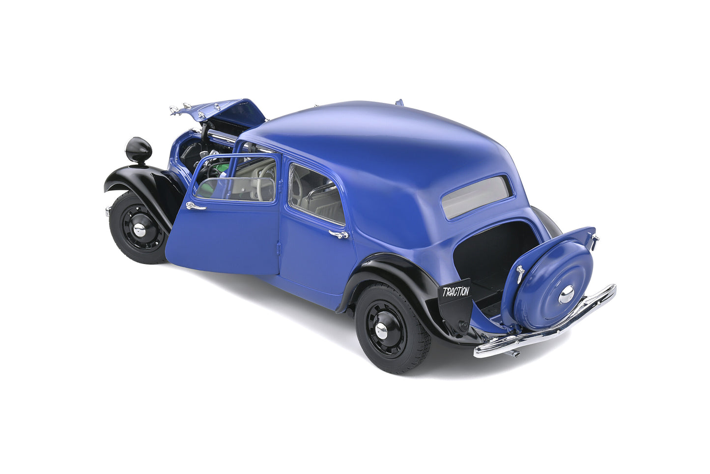 Citroën Traction 7 bi‑ton Dark Blue/Black 1937 – Die‑Cast Solido