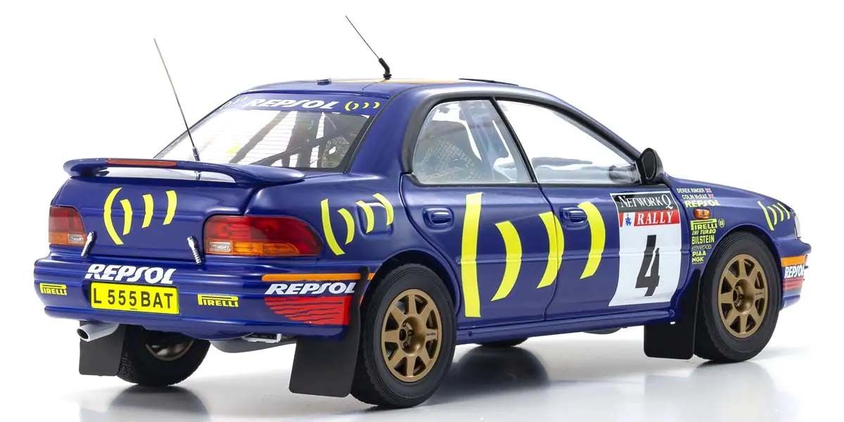 Zadnji pogled Subaru Impreza Colin McRae Winner RAC 1994 model
