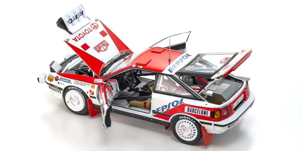 Detalj modela sa svim otvorenim vratima Toyota Celica GT-Four C.Sainz Winner Monte Carlo 1991 Nr2