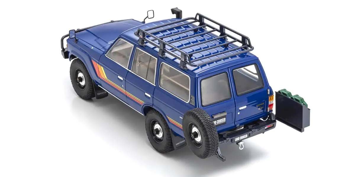 Toyota Land Cruiser 60 1980 Blue metalni model - gornji pogled