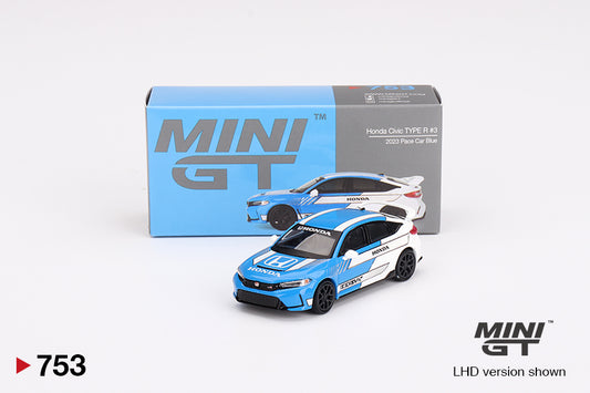 Honda Civic Type R #3 – 2023 Pace Car Blue – MiniGT