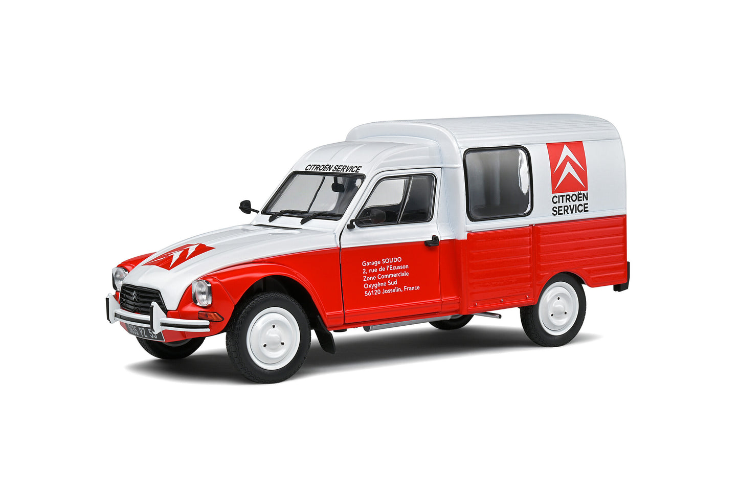 Citroën Acadiane Assistance 1984 Red/White – Die‑Cast Solido