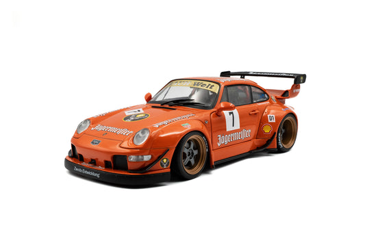 Porsche 911 993 RWB Bodykit Jagermeister 2020 narandžasta 1:18 Solido