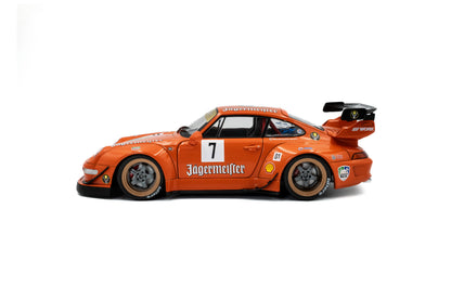 Porsche 911 993 RWB Bodykit Jagermeister 2020 narandžasta 1:18 Solido