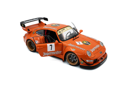 Porsche 911 993 RWB Bodykit Jagermeister 2020 narandžasta 1:18 Solido