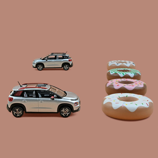 Citroën C3 Aircross 2017 Cosmic Silver & Orange Deco – Die‑Cast Norev