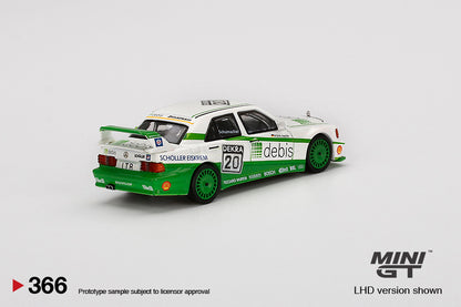 Mercedes‑Benz 190E 2.5‑16 Evolution II – 1991 – DTM Zakspeed #20 Michael Schumacher – 1:64 – Mini GT