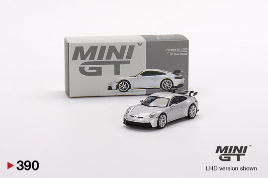 Porsche 911 (992) GT3 GT – Silver Metallic – 1:64 – Mini GT