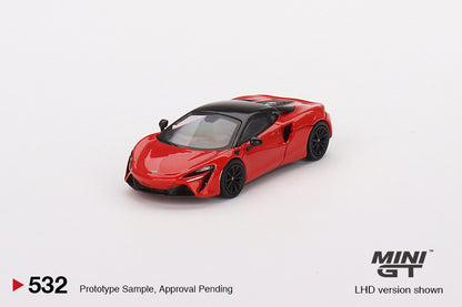 McLaren Artura Vermillion Red LHD – MiniGT 1/64