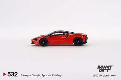 McLaren Artura Vermillion Red LHD – MiniGT 1/64
