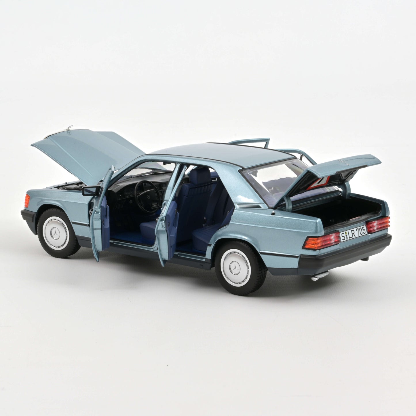 Mercedes‑Benz 190 E (W201) 1984 – Light Blue Metallic – Norev
