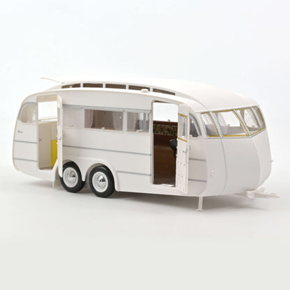 Peugeot 404 Sedan 1965 – Brown Metallic sa kamp-s prikolicom Caravan Hénon – Norev