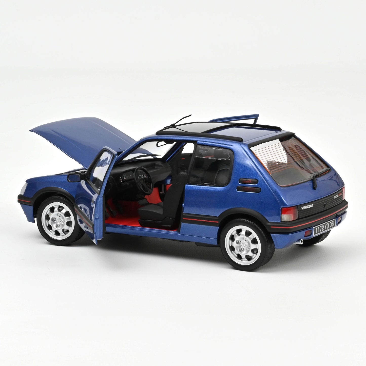 Peugeot 205 GTi 1.9 (sunroof) 1992 – Miami Blue – Norev