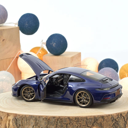 Porsche 911 GT3 s Touring paketom 2021 Blue Metallic – Die‑Cast Norev