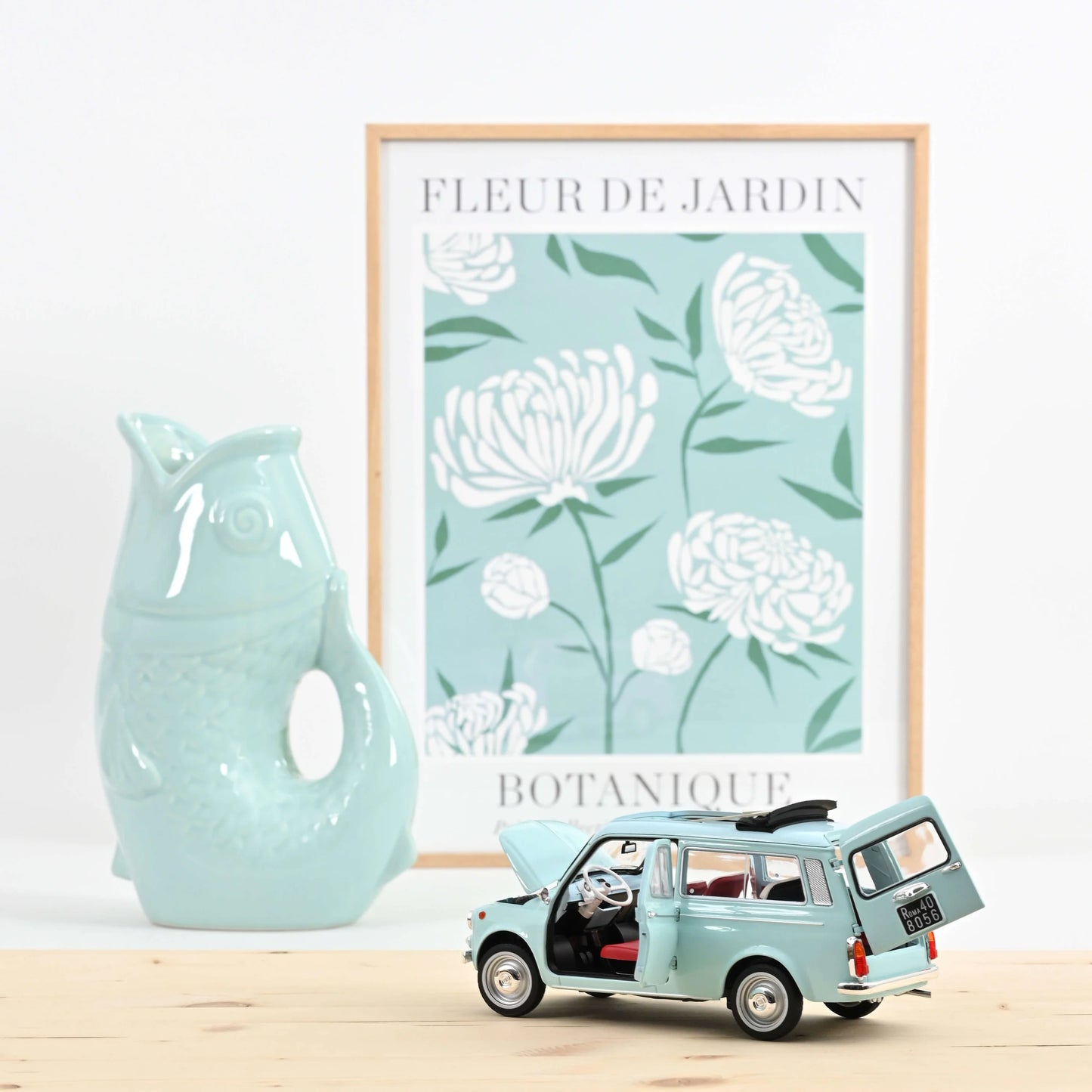 Fiat 500 Giardiniera 1964 Acquamarina Blue – Die‑Cast Norev