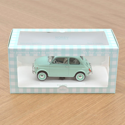 Fiat 500 L 1968 – Pastel Blue w/ Special “Birth Pack” – Norev