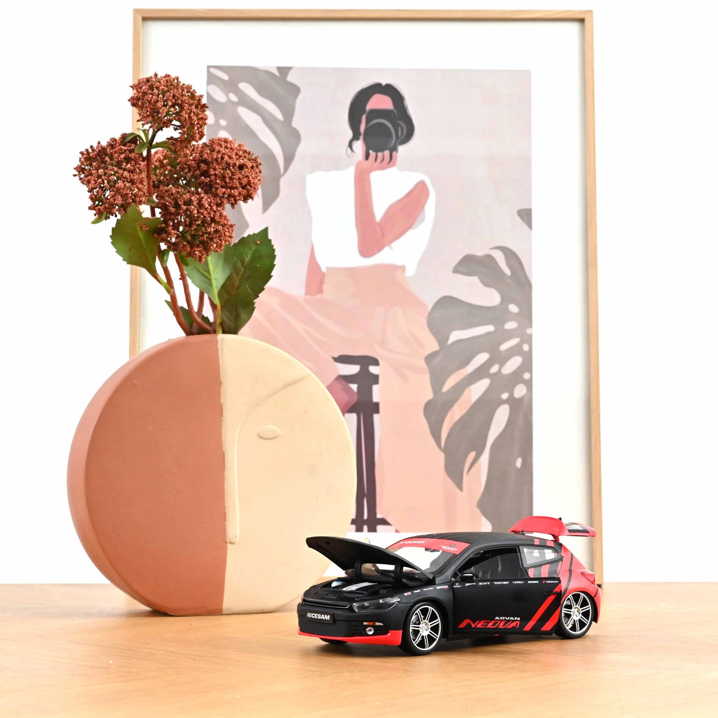 VW Scirocco CESAM PTRS 2009 Black/Red – Norev