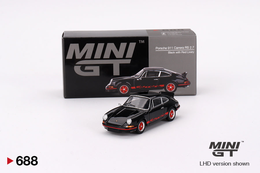 Porsche 911 Carrera RS 2.7 – Black with Red Livery – MiniGT