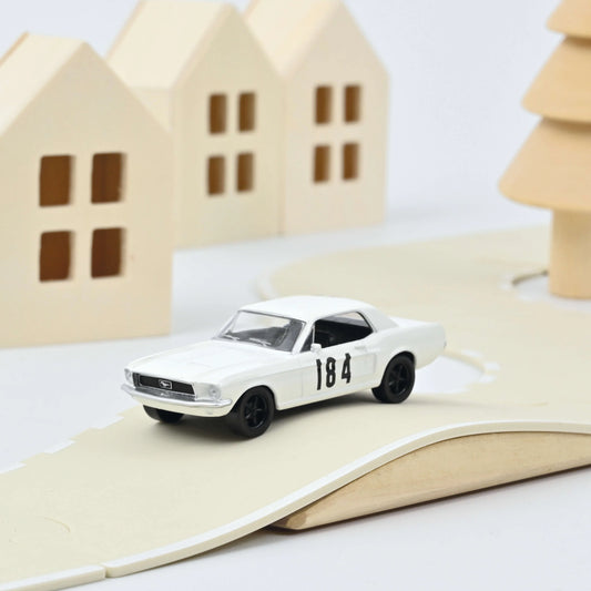 Ford Mustang Coupe 1968 White n°184 Jet‑Car – Norev