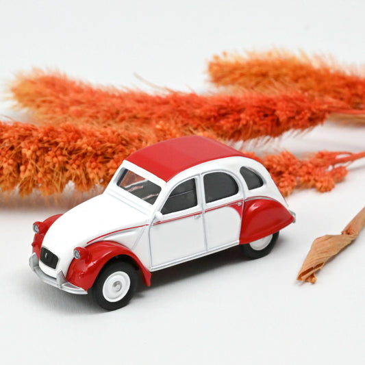 Citroën 2CV Dolly 1986 Blanc et Rouge – Norev