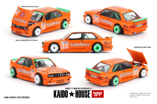 BMW M3 KaidoHaus V1 narandžasta 1:64 Kaido House x Mini GT