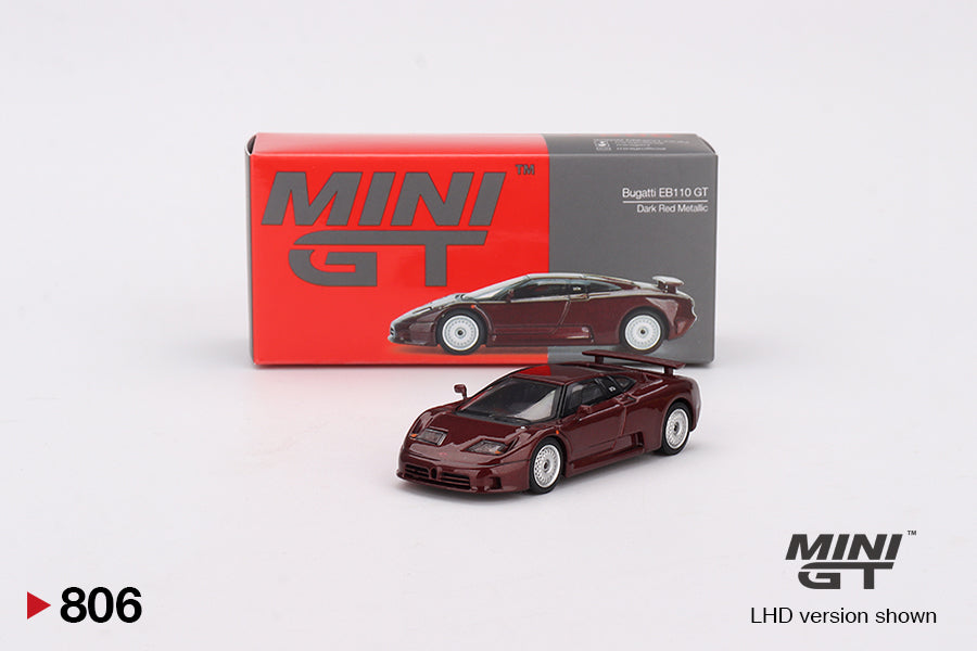 Bugatti EB110 GT – Dark Red Metallic – MiniGT