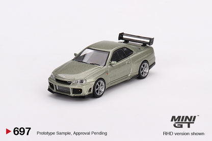 Nissan Skyline GT-R (R34) Tommykaira R-z – Millenium Jade – 1:64 – Mini GT